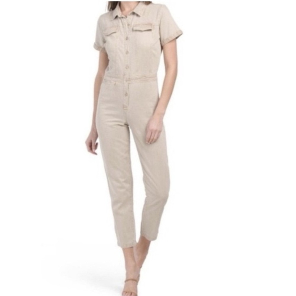 YFB Young Fabulous & Broke Dusty Rose Pink Utility Jumpsuit Size Medium